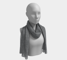Load image into Gallery viewer, Blocks 700 Gray Long Scarf