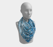 Load image into Gallery viewer, Stained Glass1 200 Ibiza Blue Square Scarf