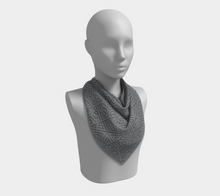 Load image into Gallery viewer, Blocks 1500 Gray Square Scarf