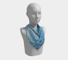 Load image into Gallery viewer, Stained Glass1 200 Ibiza Blue Square Scarf