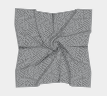 Load image into Gallery viewer, Blocks 1500 Gray Square Scarf