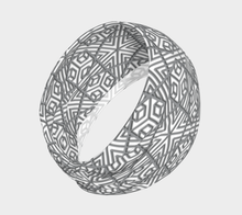 Load image into Gallery viewer, Blocks 500 Gray on White Headband