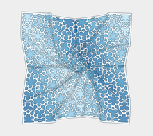 Load image into Gallery viewer, Stained Glass1 200 Ibiza Blue Square Scarf