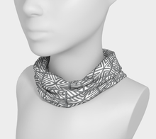 Load image into Gallery viewer, Blocks 500 Gray on White Headband