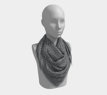 Load image into Gallery viewer, Blocks 1500 Gray Square Scarf