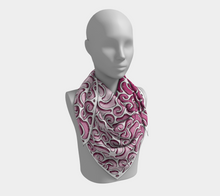 Load image into Gallery viewer, Swirls1400 Fuchsia SquareScarf