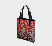 Load image into Gallery viewer, SplitHexagons400 RedAlert ToteBag