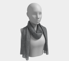 Load image into Gallery viewer, Blocks 700 Gray Long Scarf
