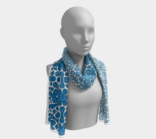 Load image into Gallery viewer, Stained Glass 900 Ibiza Blue Long Scarf
