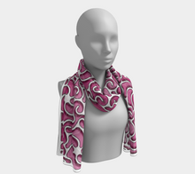 Load image into Gallery viewer, Swirls1400 Fuchsia LongScarf
