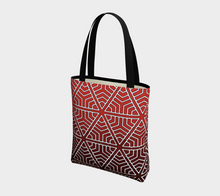Load image into Gallery viewer, SplitHexagons400 RedAlert ToteBag
